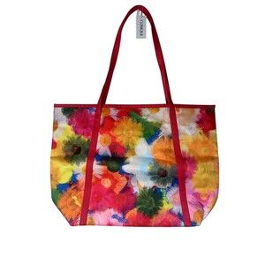 NWT Clinique x Jonathan Cohen Flower Shopping Shoulder Travel Tote